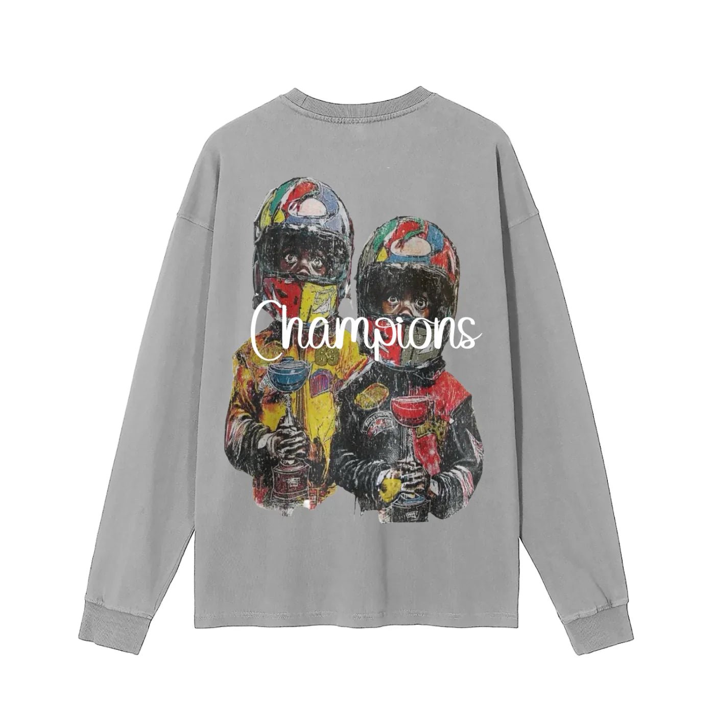 BEESMOOVE Trophy Champions Washed Long Sleeve T-Shirt - Beesmoove