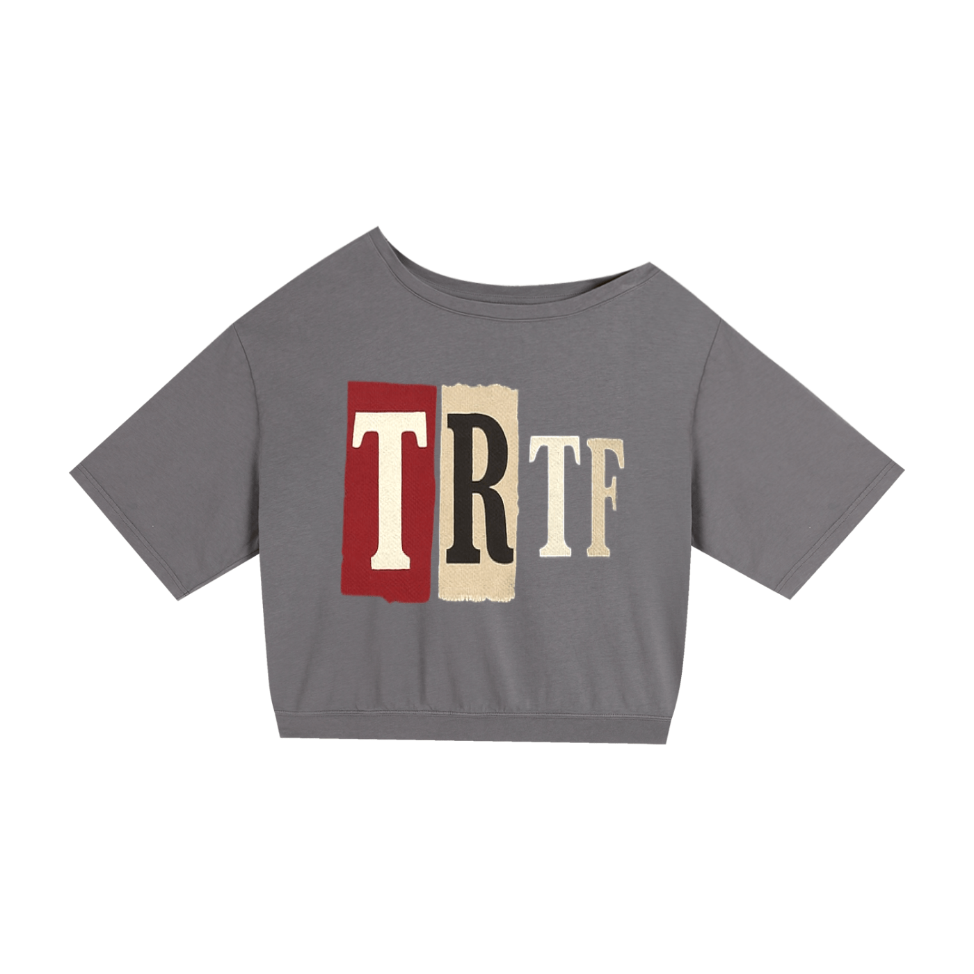 BEESMOOVE T.R.T.F Asymmetric Shoulder Oversized Cotton T-Shirt - Beesmoove