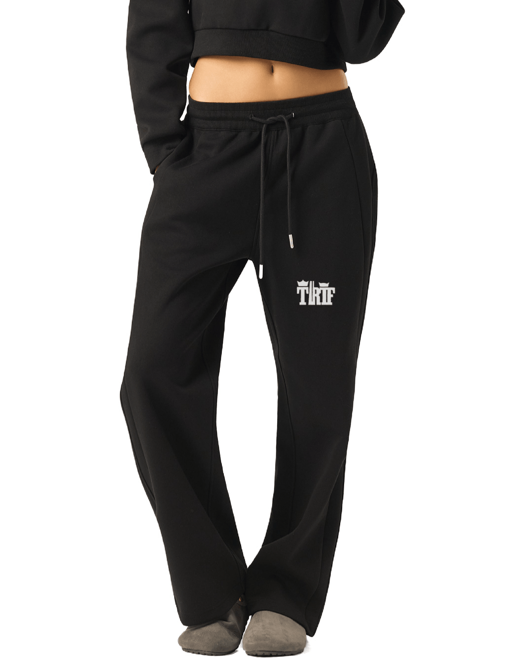 BEESMOOVE T.R.T.F Essential Drawstring Straight - Leg Sweatpants - Beesmoove