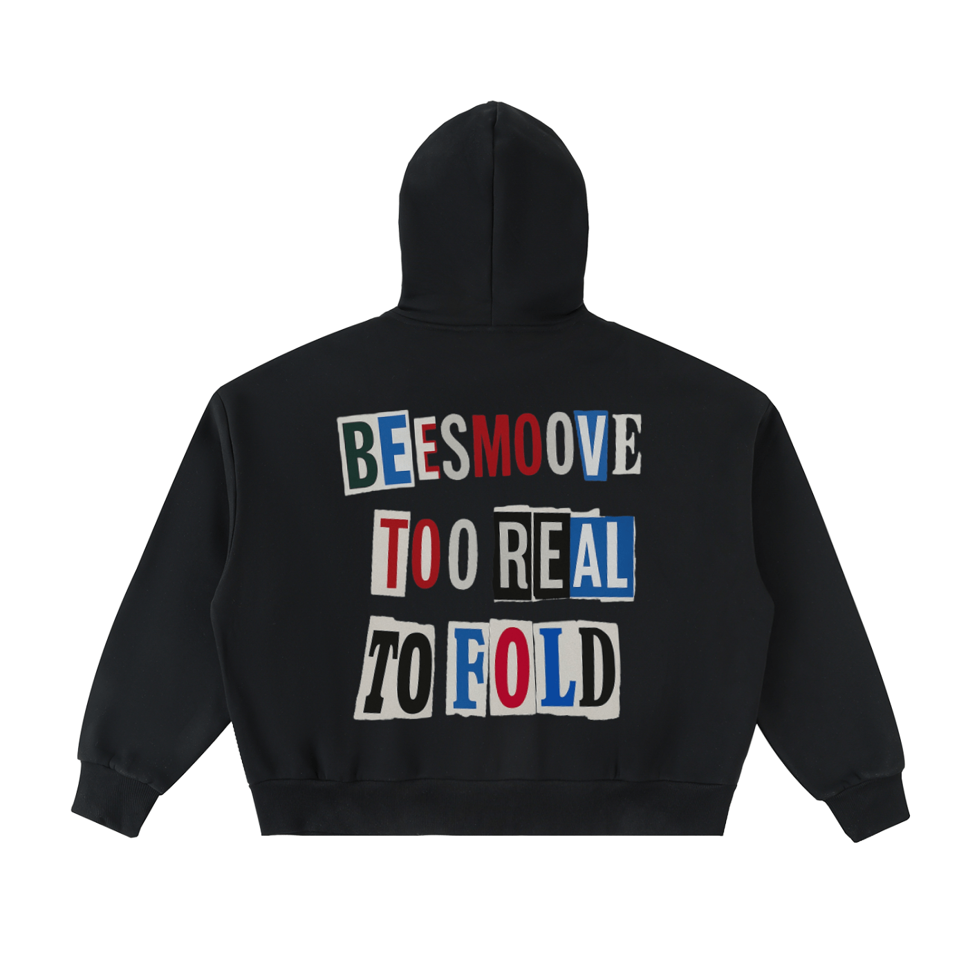 BEESMOOVE T.R.T.F Fleeced Full - Zip Boxy Hoodie - Beesmoove
