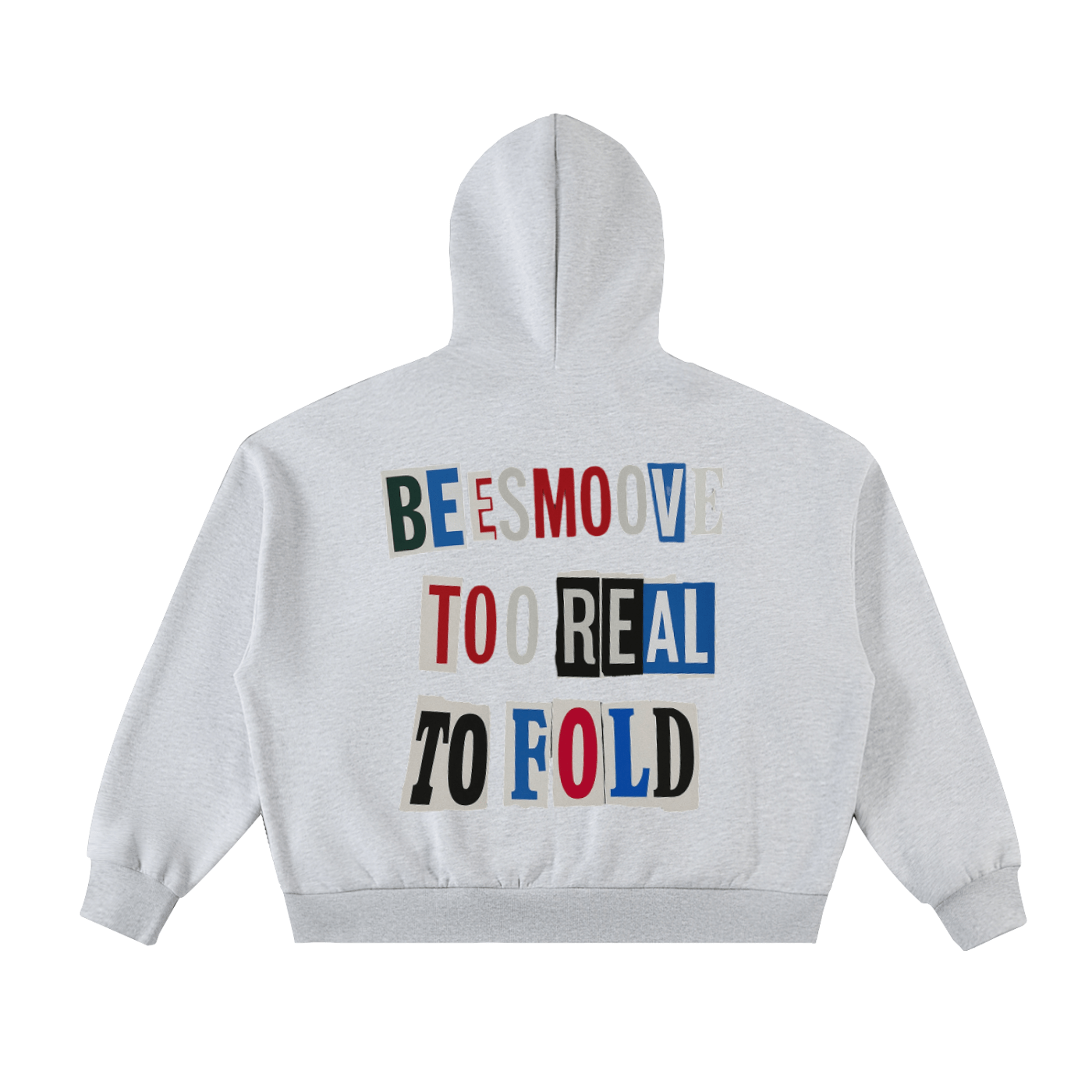 BEESMOOVE T.R.T.F Fleeced Full - Zip Boxy Hoodie - Beesmoove