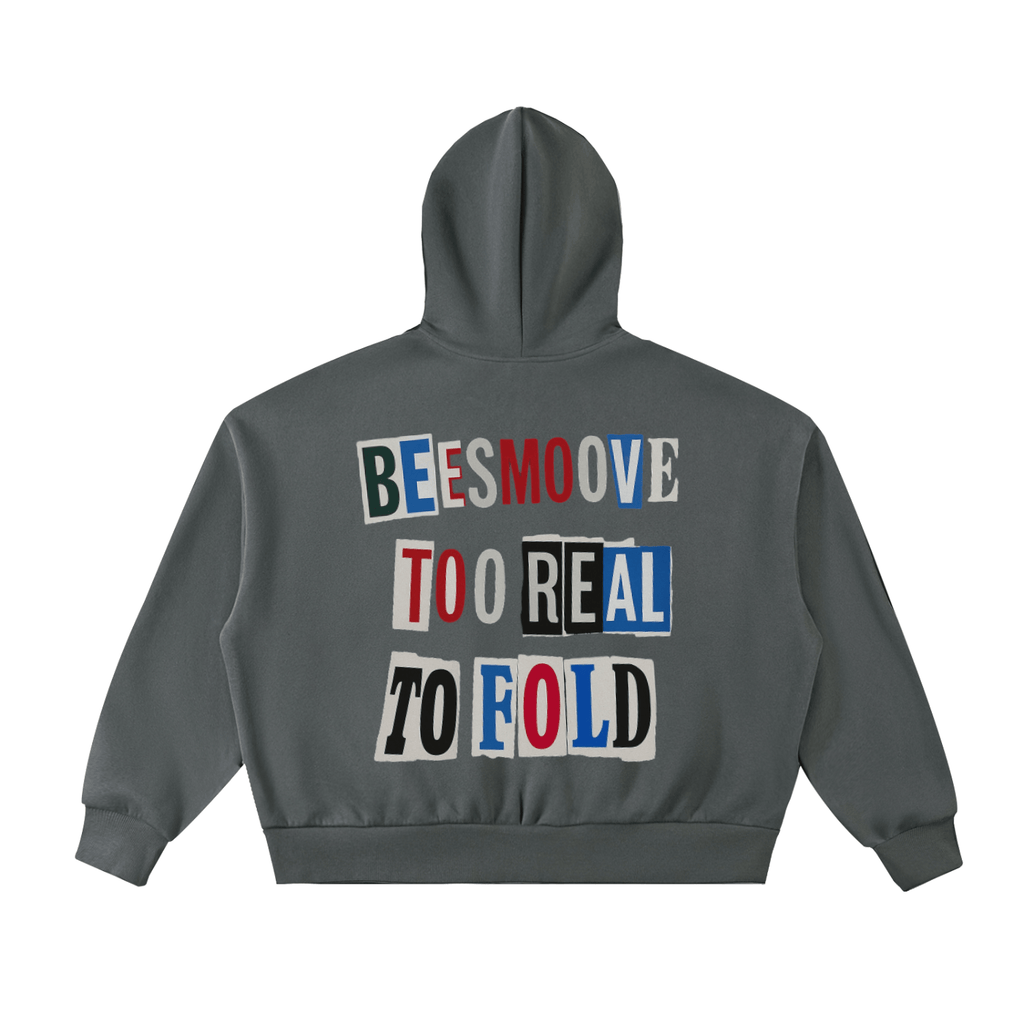 BEESMOOVE T.R.T.F Fleeced Full - Zip Boxy Hoodie - Beesmoove