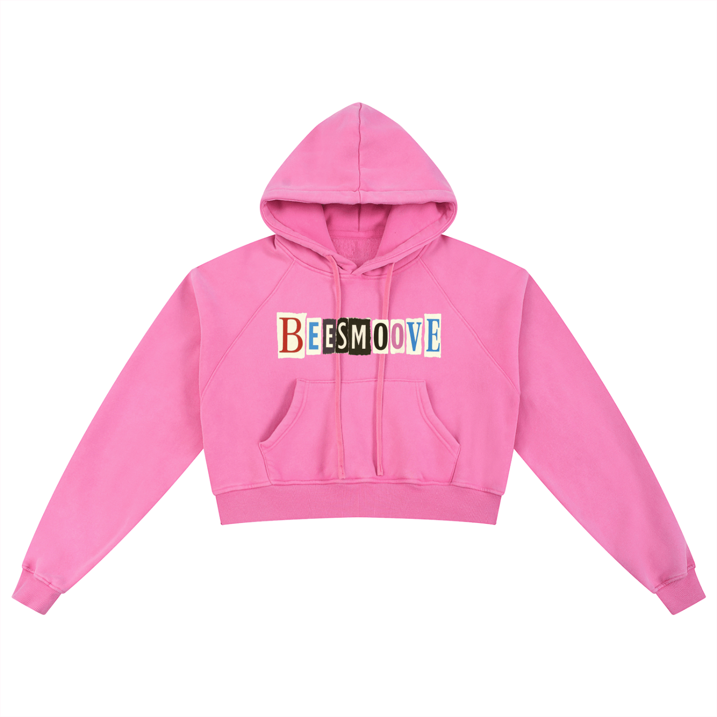 BEESMOOVE T.R.T.F Snow Washed Cropped Hoodie - Beesmoove