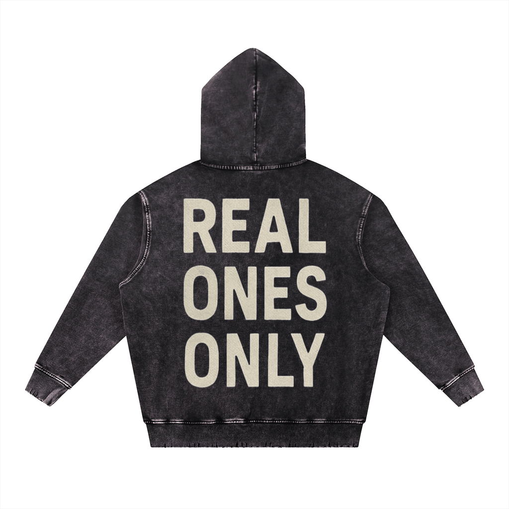 BEESMOOVE T.R.T.F Wash Hand - Frayed Heavyweight Hoodie - Beesmoove