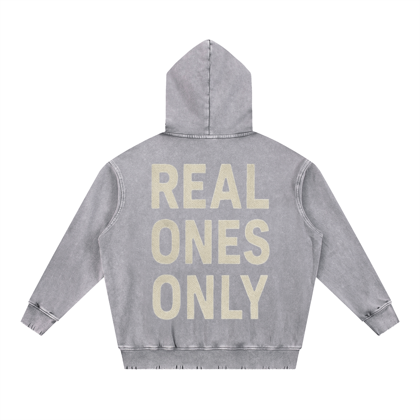 BEESMOOVE T.R.T.F Wash Hand - Frayed Heavyweight Hoodie - Beesmoove