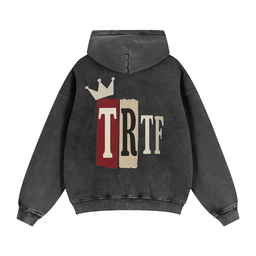 BEESMOOVE T.R.T.F Zip - Through Boxy Fleece Hoodie - Beesmoove