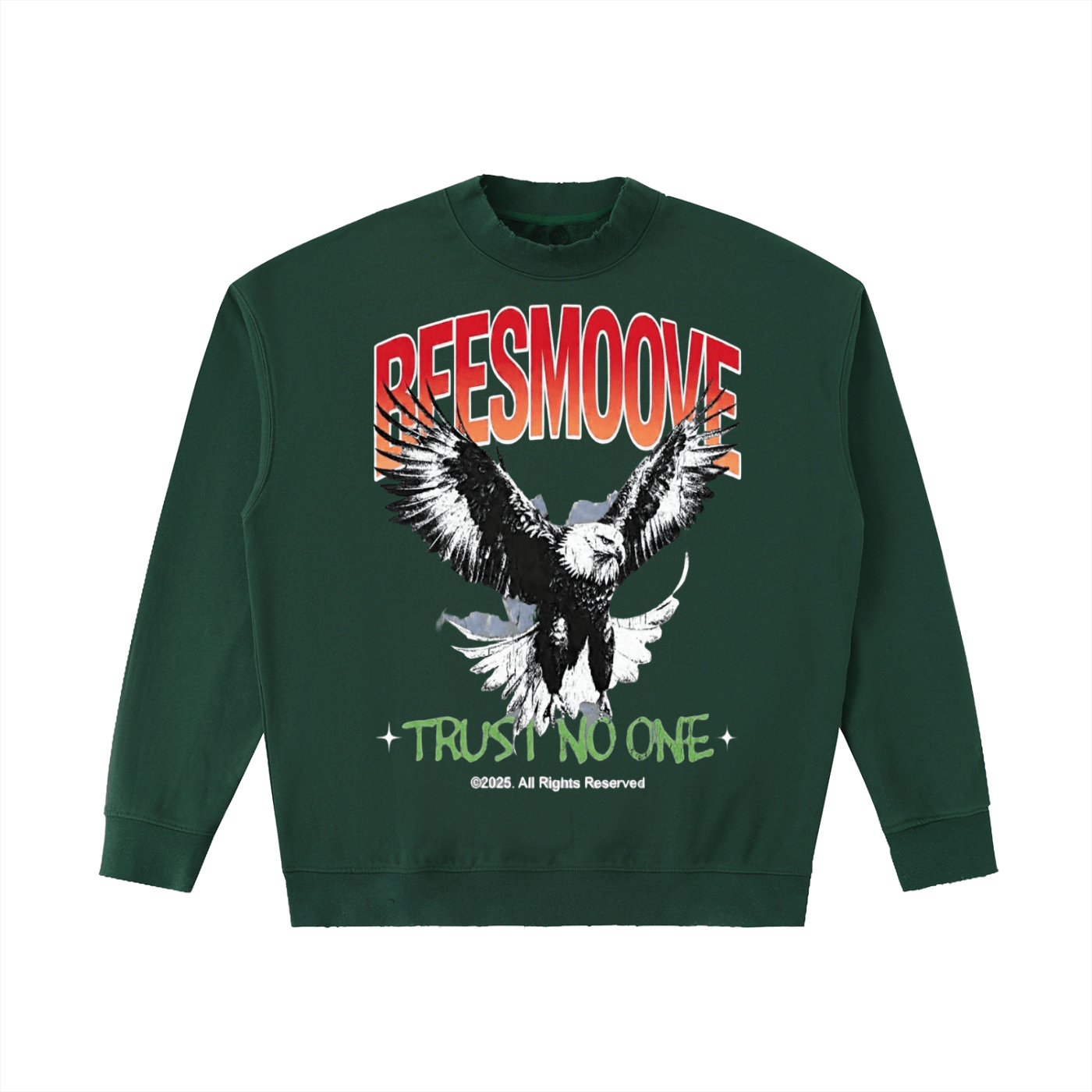 BEESMOOVE Trust No One Drop Shoulder Crewneck Sweatshirt - Beesmoove