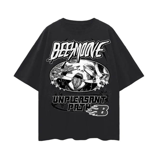 Beesmoove Unpleasant Odyssey Oversize Deep Drop Shoulder Tee - Beesmoove 