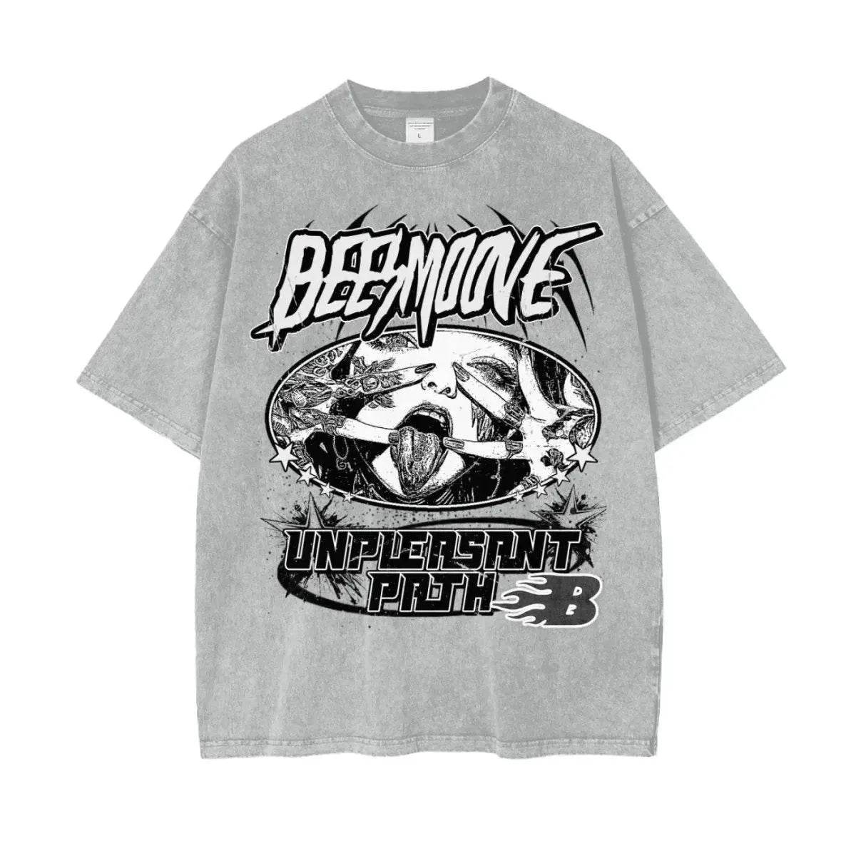 Beesmoove Unpleasant Odyssey Oversize Snow Washed T-Shirt - Beesmoove 