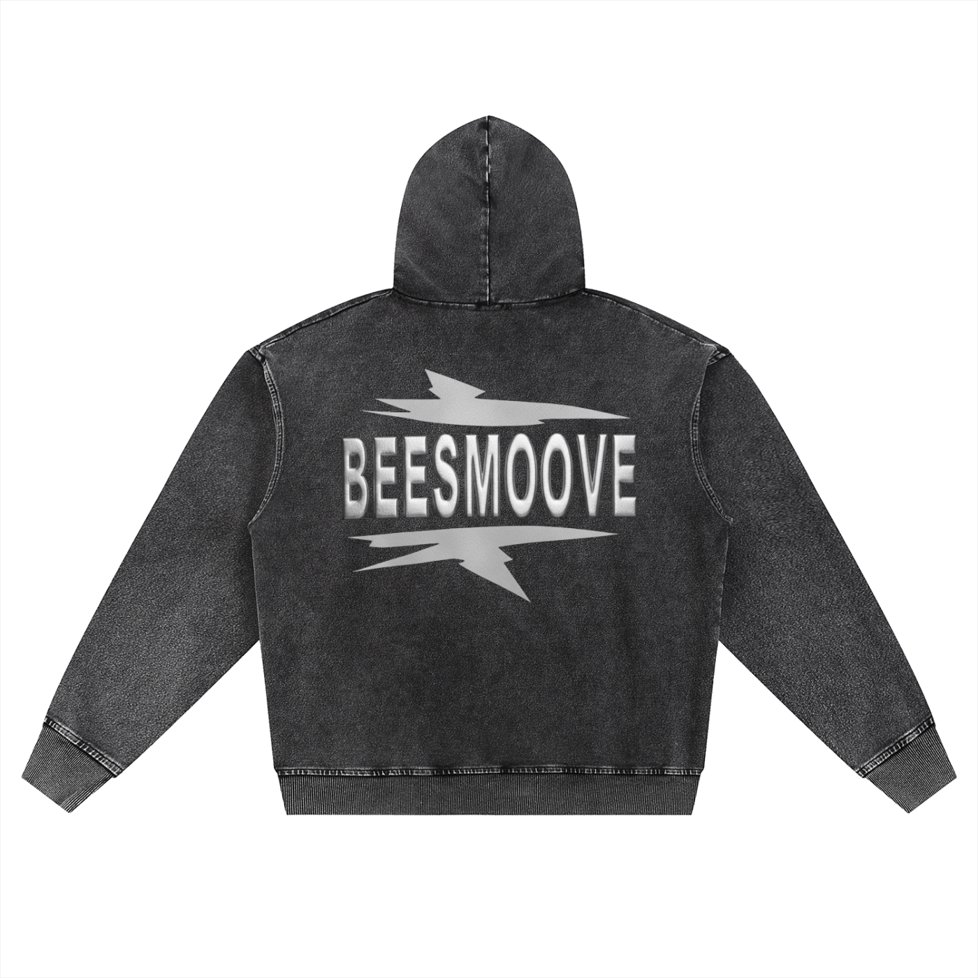 BEESMOOVE Urban Current Wash Oversized Zip - Up Hoodie - Beesmoove