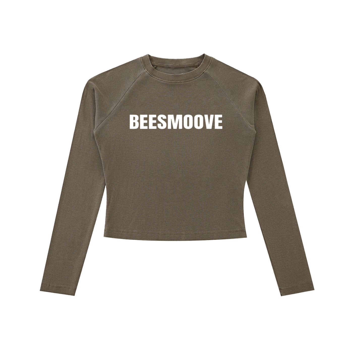BEESMOOVE Washed Raglan Long Sleeve Slim T-Shirt - Beesmoove