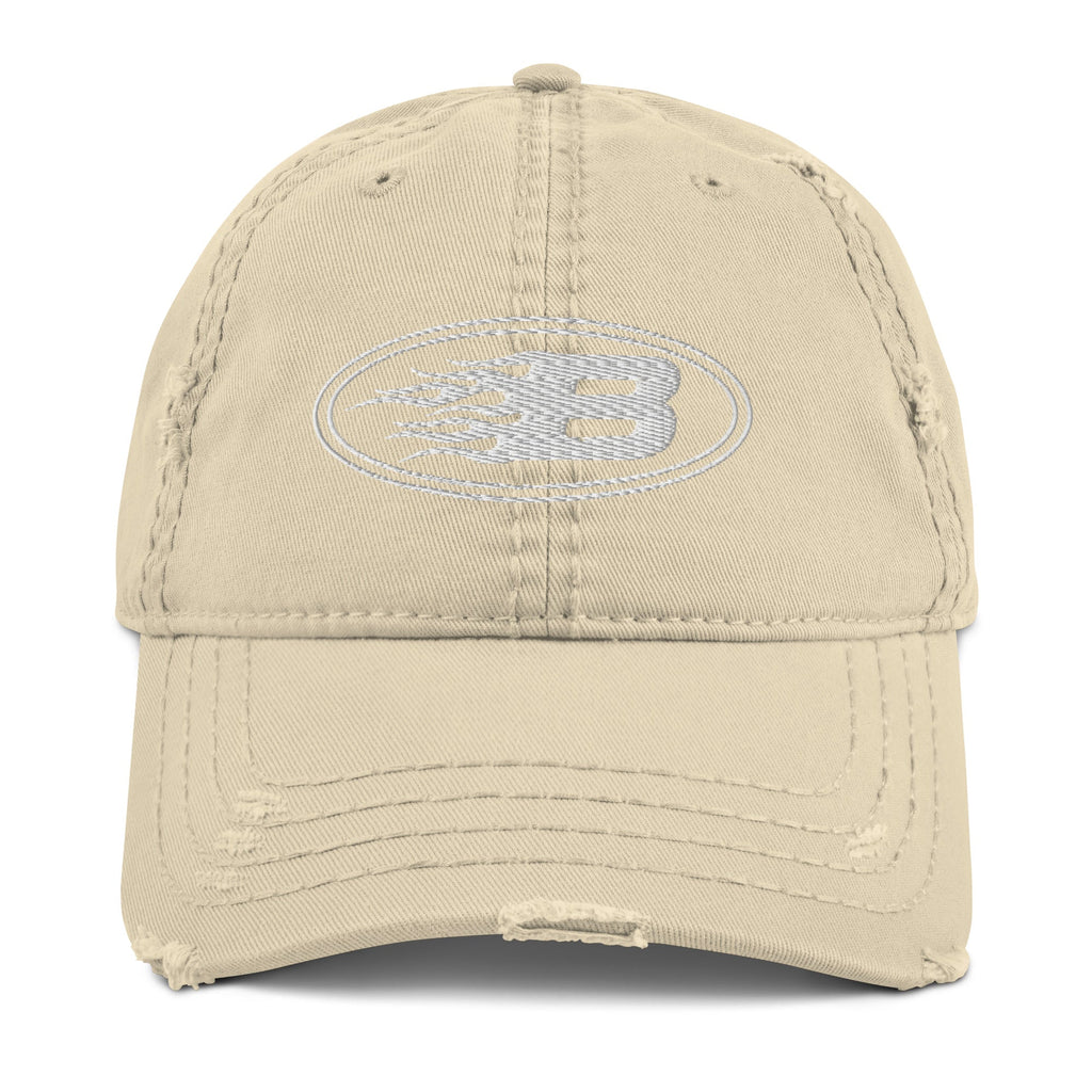 BEESMOOVE White Motion Crown Dad Hat - Beesmoove