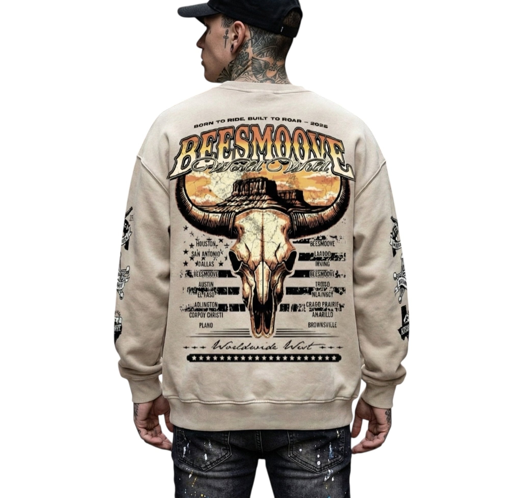 BEESMOOVE Wild West Legacy Oversized Sweatshirt - Beesmoove