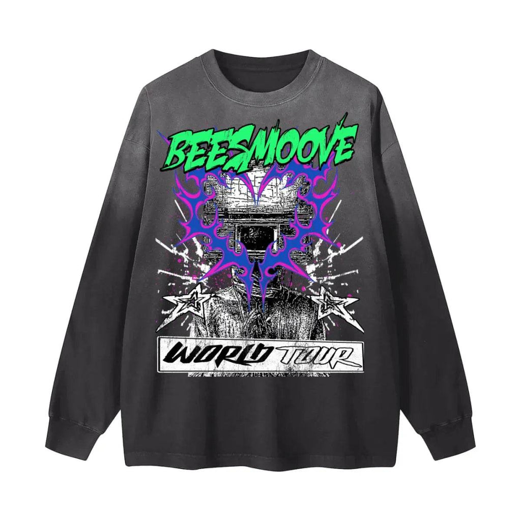 Beesmoove World Tour Vintage Long Sleeve Tee - Beesmoove