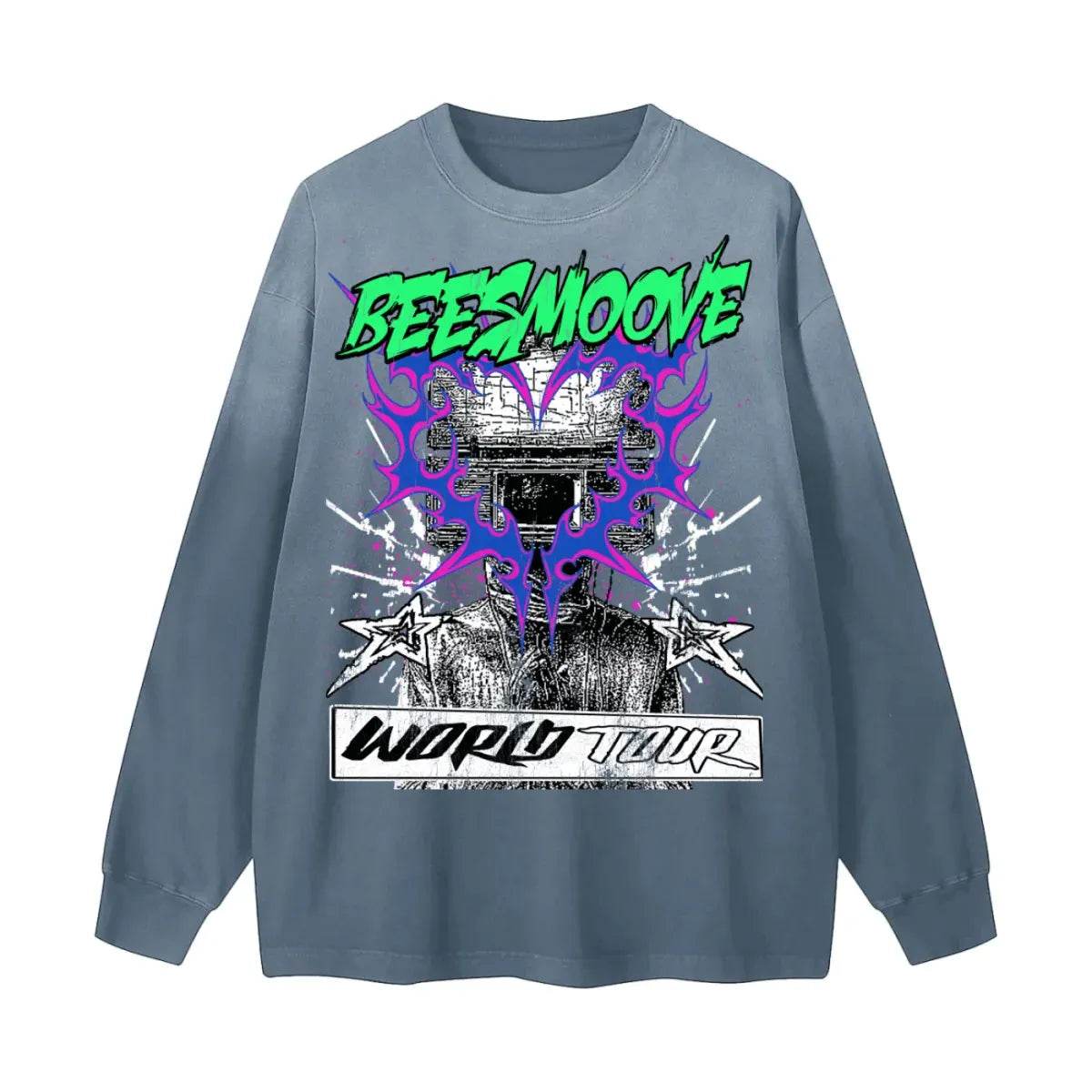 Beesmoove World Tour Vintage Long Sleeve Tee - Beesmoove