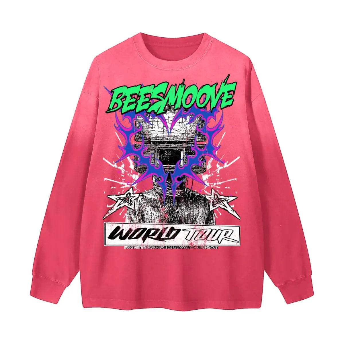 Beesmoove World Tour Vintage Long Sleeve Tee - Beesmoove
