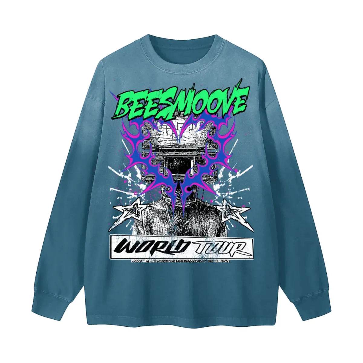 Beesmoove World Tour Vintage Long Sleeve Tee - Beesmoove