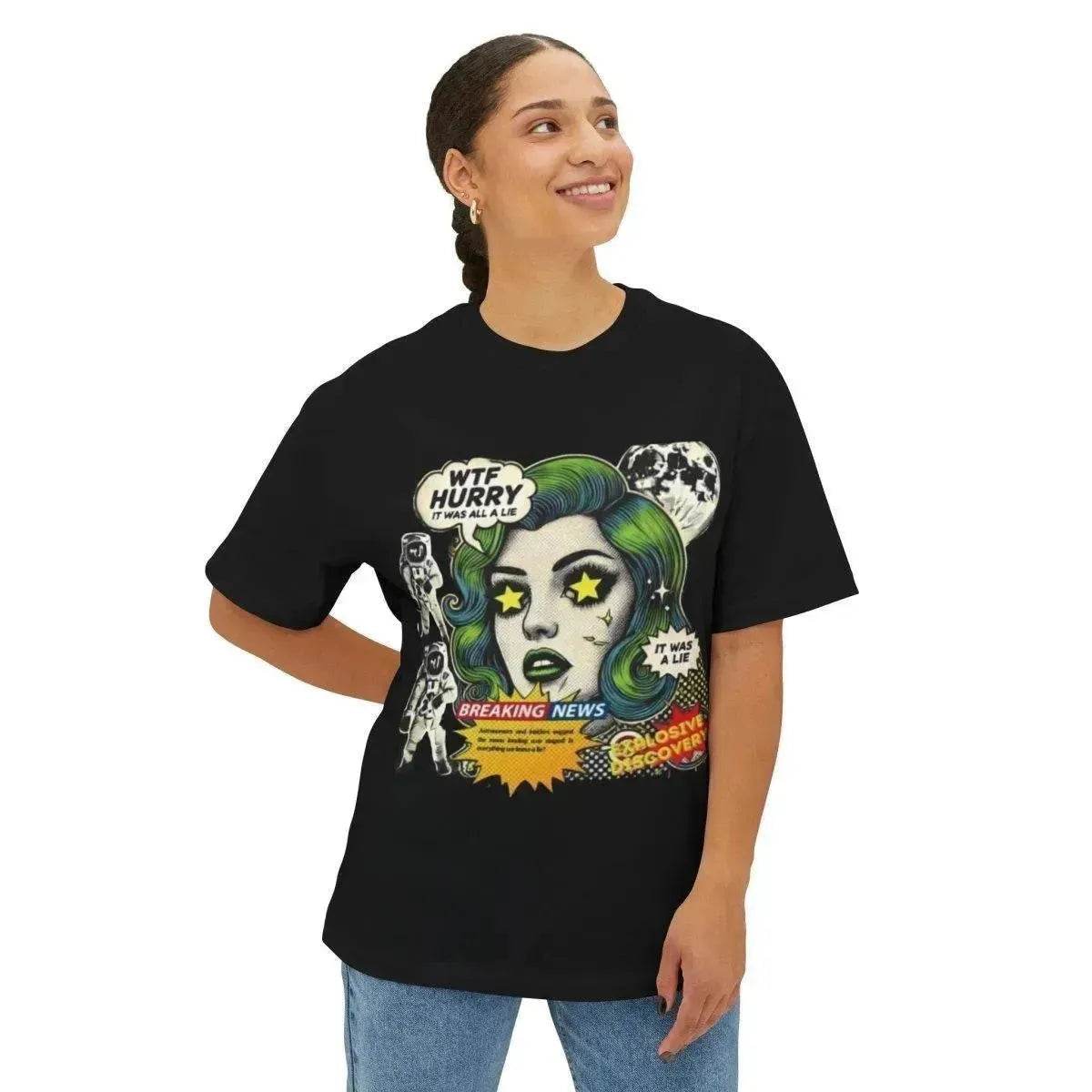 Beesmoove W.T.F it was a lie Oversized Boxy Tee - Beesmoove 