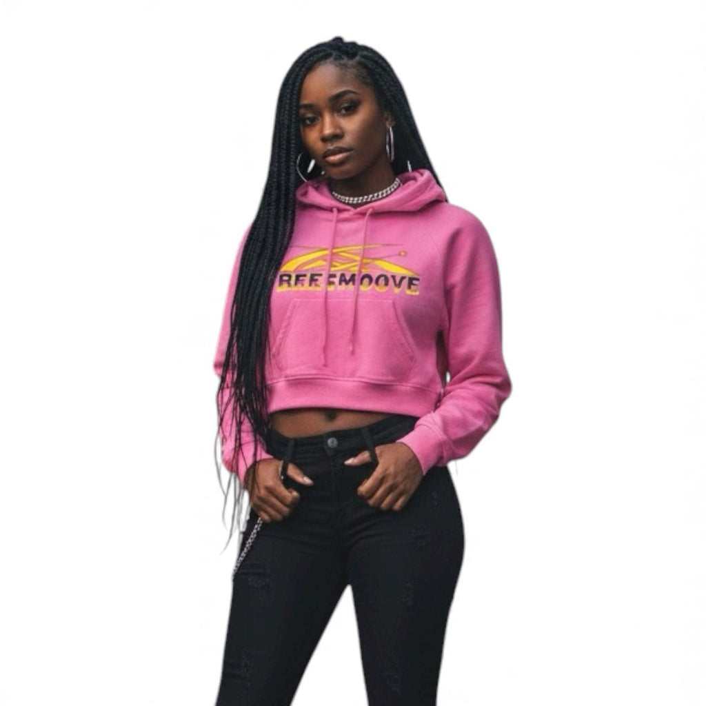 BEESMOOVE Yellow Hotwire Washed Cropped Hoodie - Beesmoove