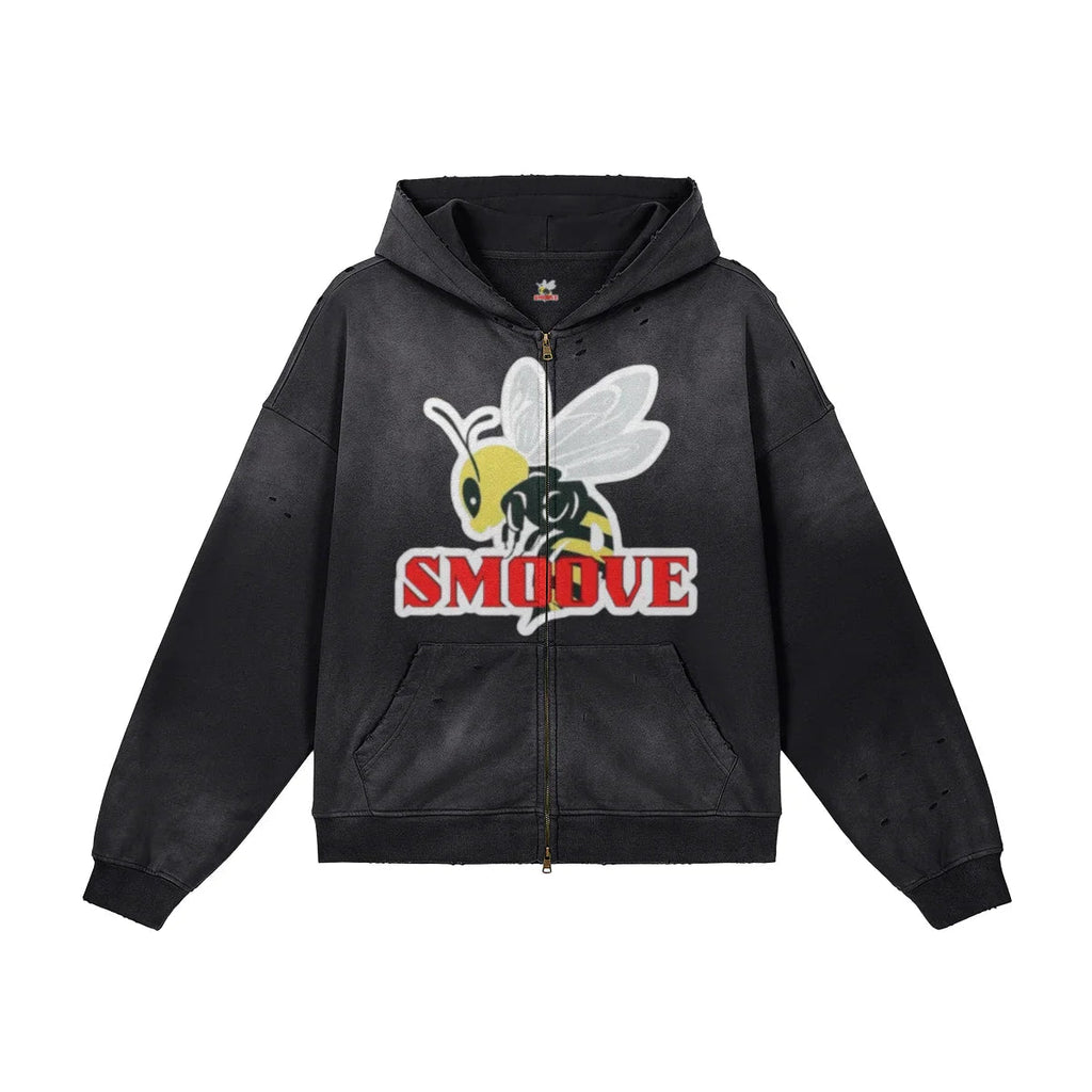 BEESMOOVE Zip - Up LOGO Hoodie - Beesmoove
