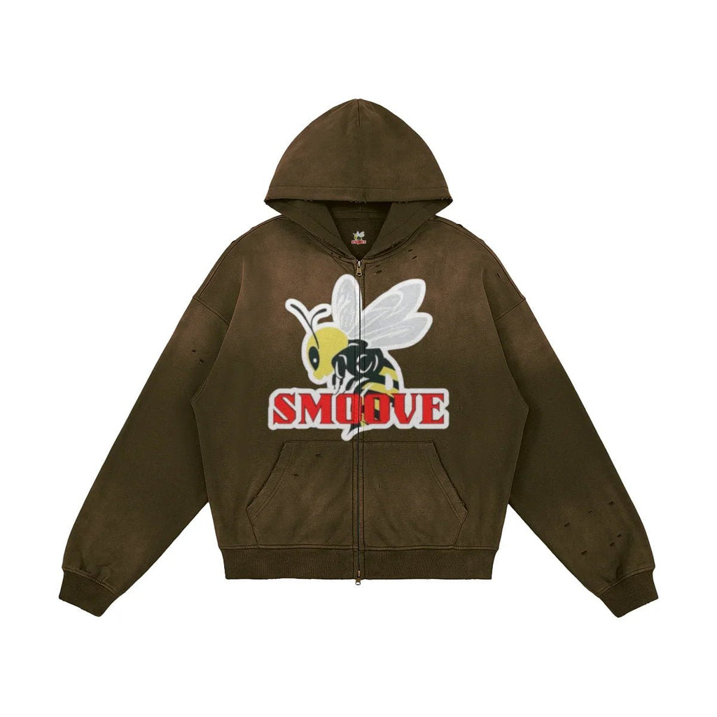 BEESMOOVE Zip - Up LOGO Hoodie - Beesmoove