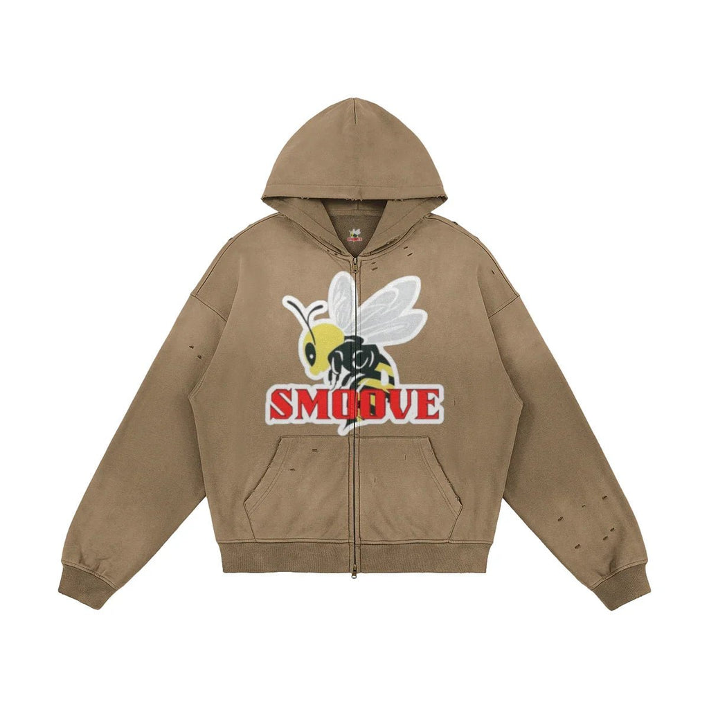 BEESMOOVE Zip - Up LOGO Hoodie - Beesmoove