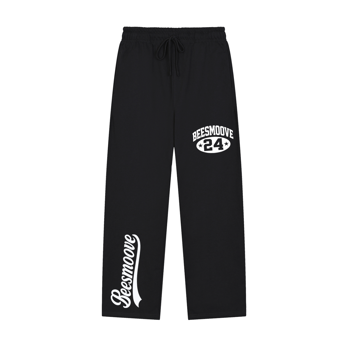BEESMOOVE Heritage Mark white Straight-Leg Sweatpants - Beesmoove 
