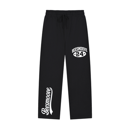 BEESMOOVE Heritage Mark white Straight-Leg Sweatpants - Beesmoove 