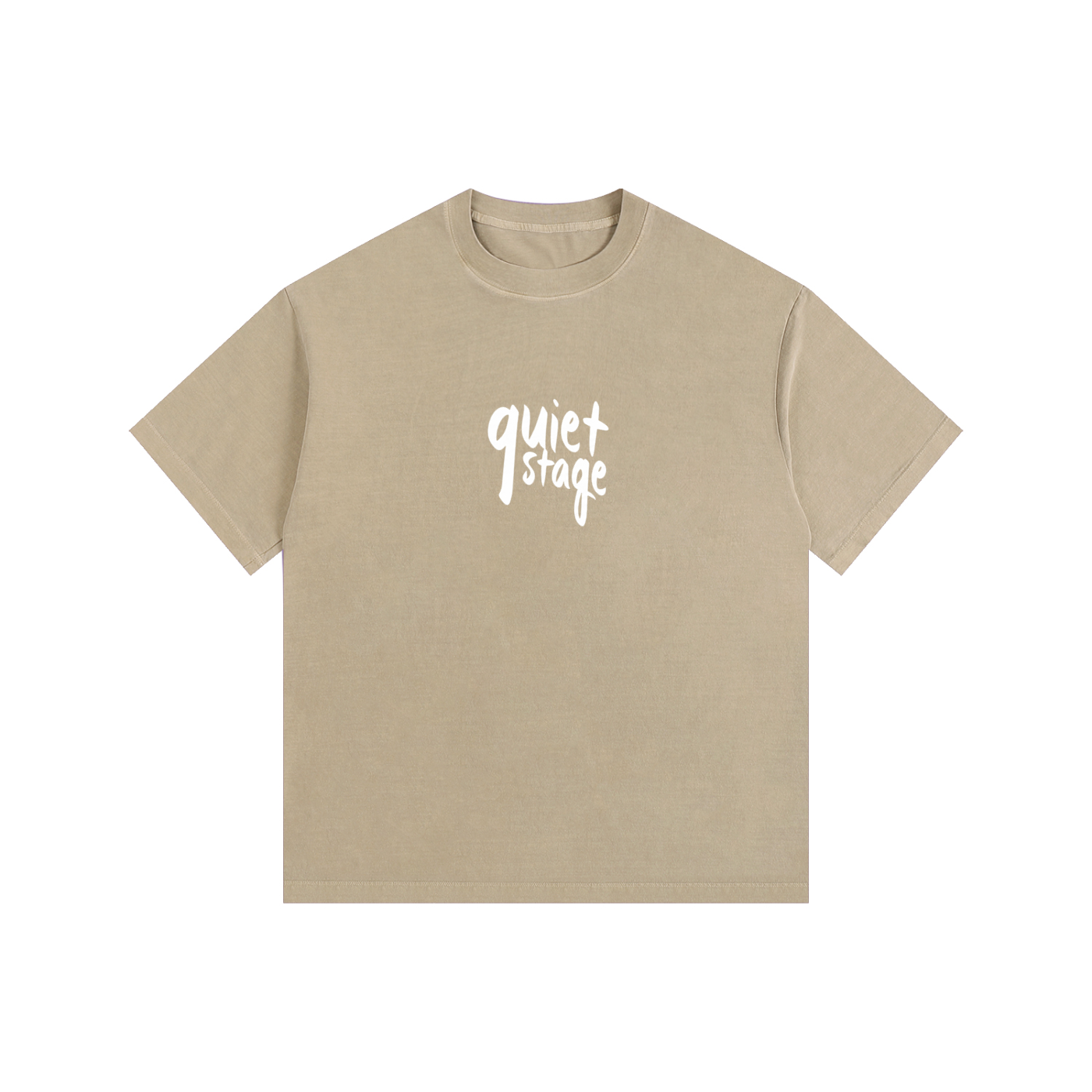 BEESMOOVE quiet stage Vintage Washed Oversized Cotton T-Shirt