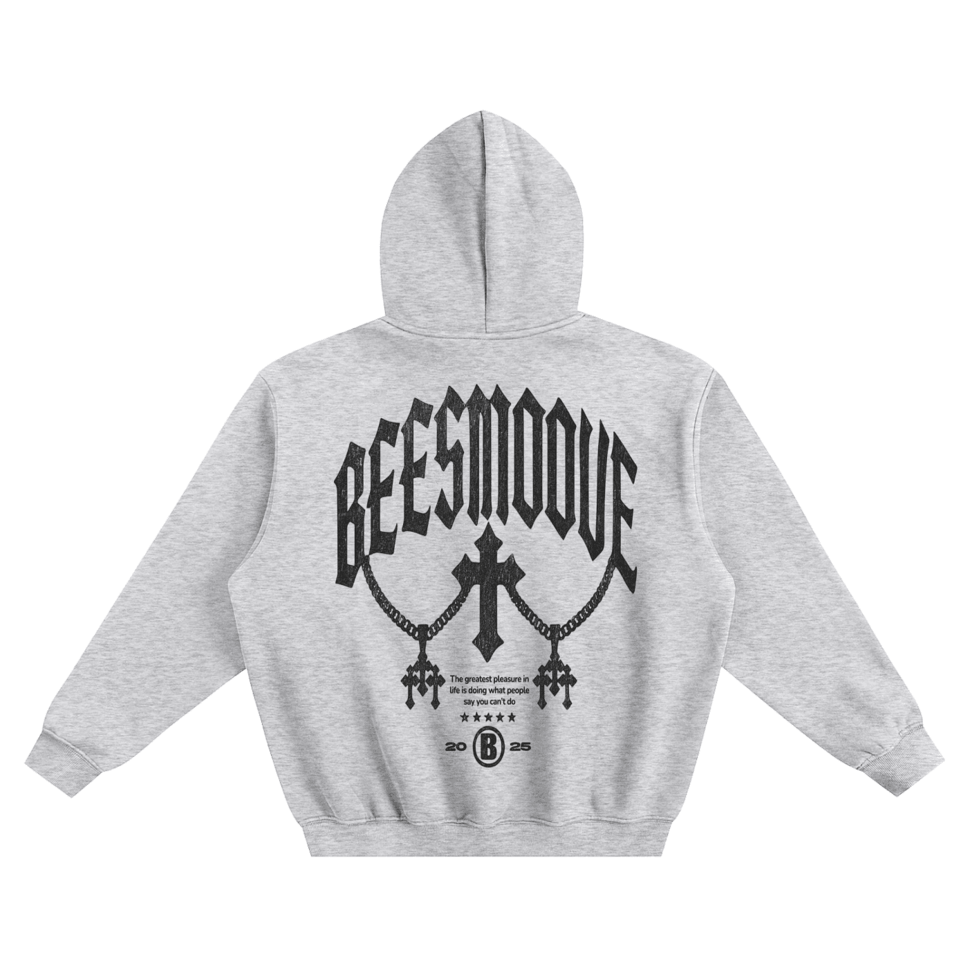 BEESMOOVE Forbidden Power Fleeced Boxy Hoodie - Beesmoove 