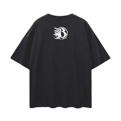BEESMOOVE Brave Reversible Oversize Deep Drop Shoulder Tee - Beesmoove 