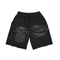BEESMOOVE Divine Currency 
 Vintage Washed Tiger Stripes Short Pants - Beesmoove 