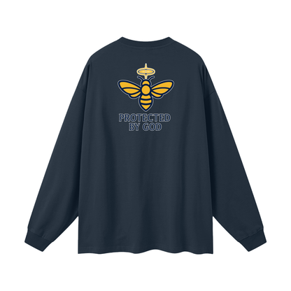 BEESMOOVE Protected by God Oversized Long Sleeve T-Shirt