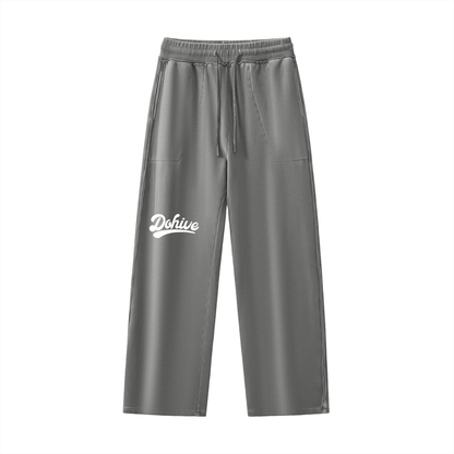 BEESMOOVE DOHIVE Raw-Seam Enzyme Washed Sweatpants - Beesmoove 