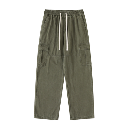 BEESMOOVE Drawstring Waist Straight-Leg Cargo Pants - Beesmoove 