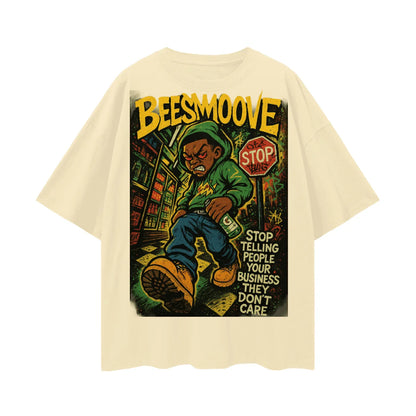 BEESMOOVE Heavy Steppin’ Chronicles Deep Drop Shoulder Tee - Beesmoove 