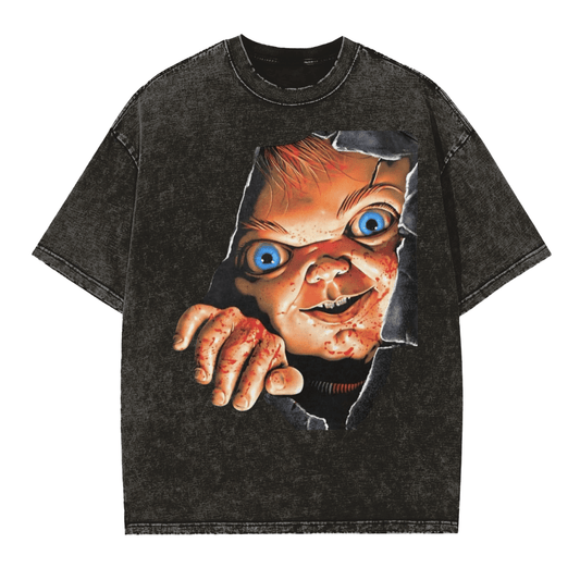 BEESMOOVE Peek-A-Boo Nightmare Vintage Washed T-Shirt - Beesmoove 