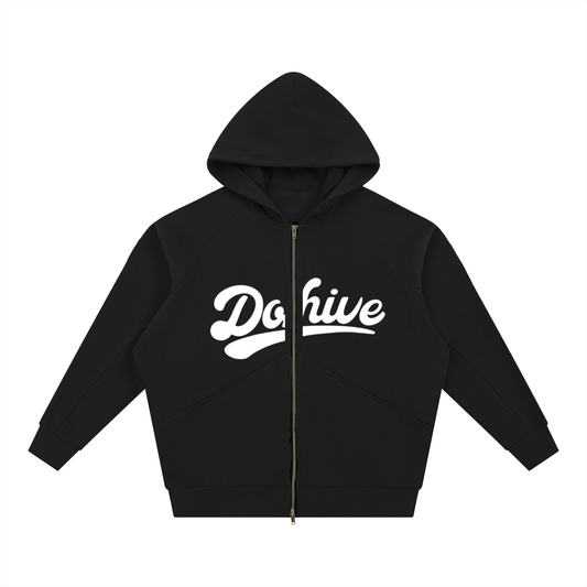 BEESMOOVE DOHIVE Dolman Sleeve Zip-Through Fleece Hoodie - Beesmoove 