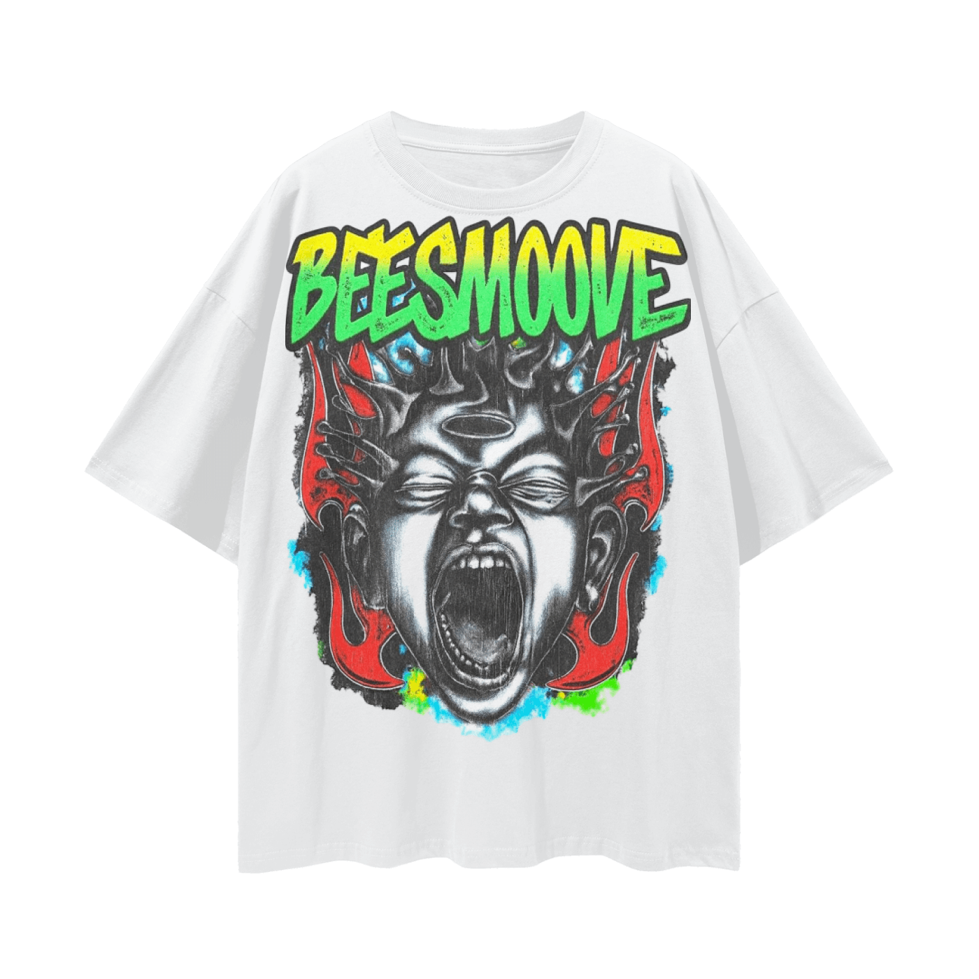 BEESMOOVE Inferno Cry Loose Drop Shoulder T-Shirt - Beesmoove 
