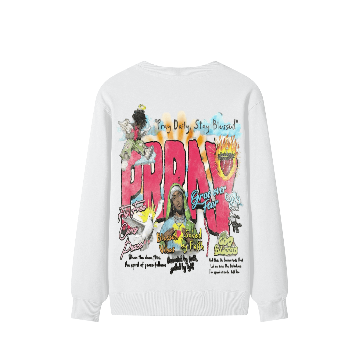 BEESMOOVE Grace Over Fear Classic Cotton Sweater - Beesmoove 