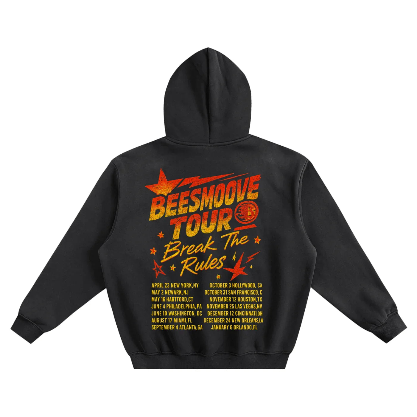 BEESMOOVE High Frequency Tour Boxy Hoodie - Beesmoove 