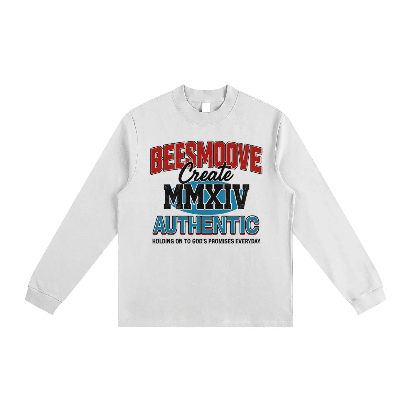 BEESMOOVE Promise Code MMXIV-Shrink Mock Neck Sweatshirt - Beesmoove 