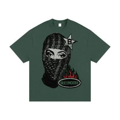 BEESMOOVE Street Star Surveillance Heavyweight Cotton T-Shirt - Beesmoove 