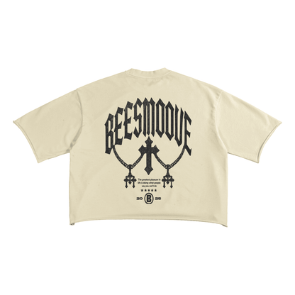 BEESMOOVE Forbidden Power French Terry Raw Edge T-Shirt - Beesmoove 