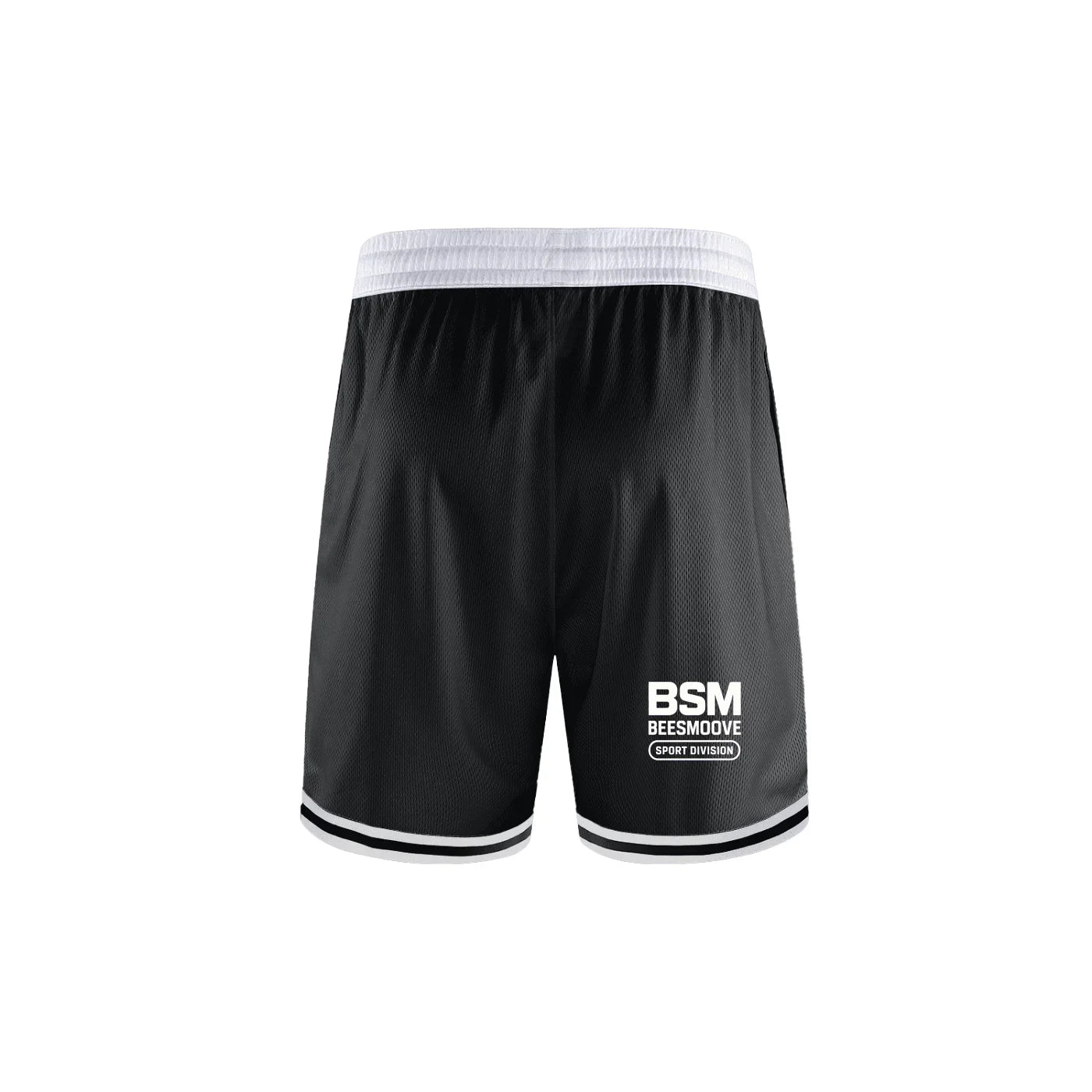 Beesmoove BSM SPORT DIVISION Classic Stripe Trim Basketball Shorts - Beesmoove 