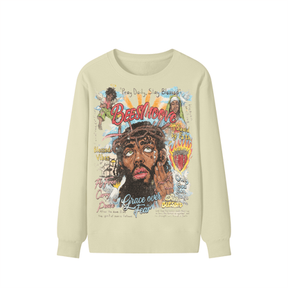 BEESMOOVE Grace Over Fear Classic Cotton Sweater - Beesmoove 