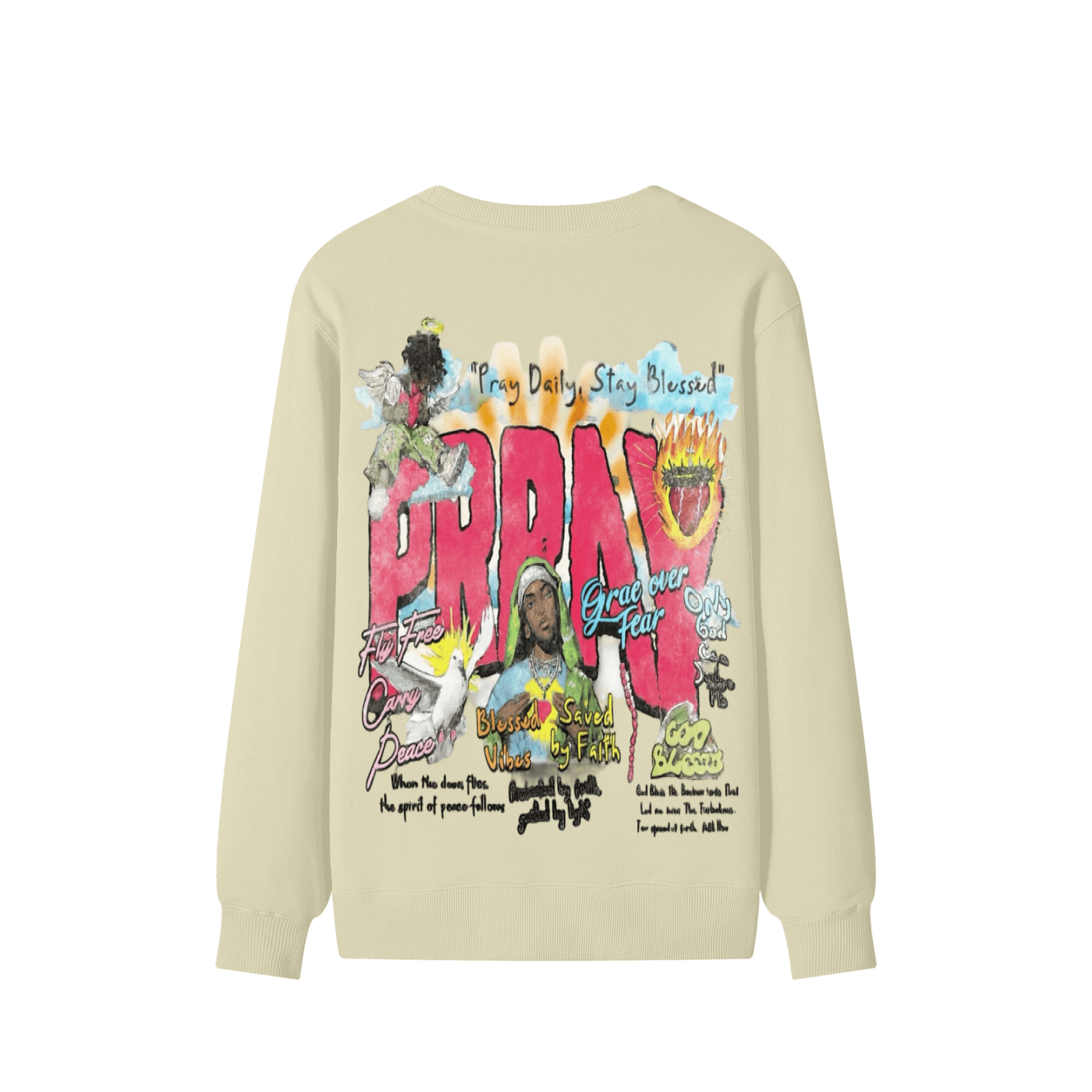 BEESMOOVE Grace Over Fear Classic Cotton Sweater - Beesmoove 