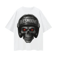 BEESMOOVE Skull Commando Sport Drop Shoulder Tee - Beesmoove 