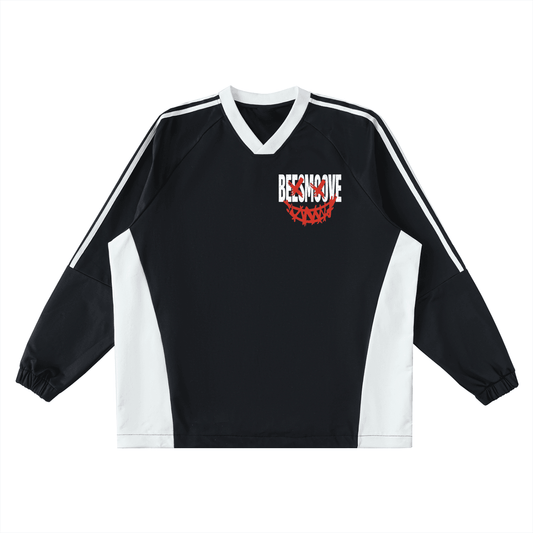 BEESMOOVE GrindFace Chicago
 V-Neck Long-Sleeve T-Shirt - Beesmoove 