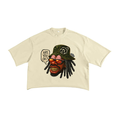BEESMOOVE OKAY THEN Terry Raw Edge T-shirt - Beesmoove 
